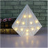 Diamond Shaped Decor Unique Night Light White