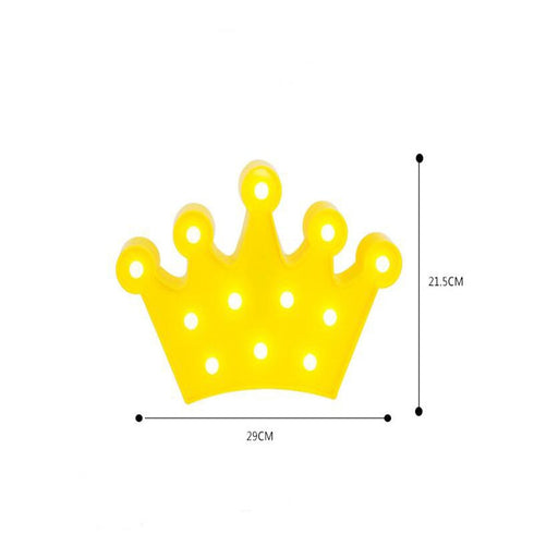 Crown Decor Unique Night Light Yellow