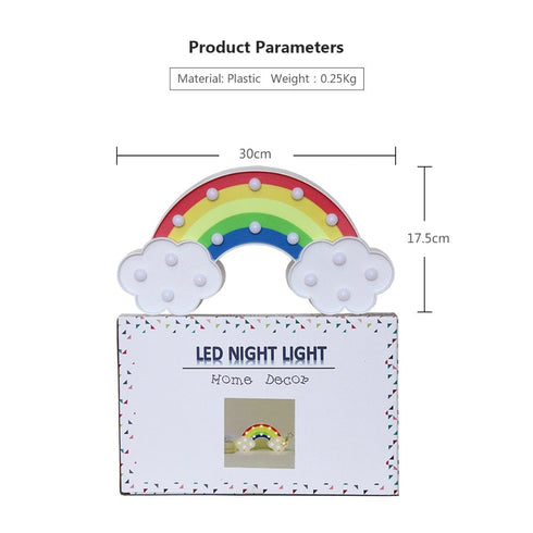 Rainbow shaped Decor unique Night Light