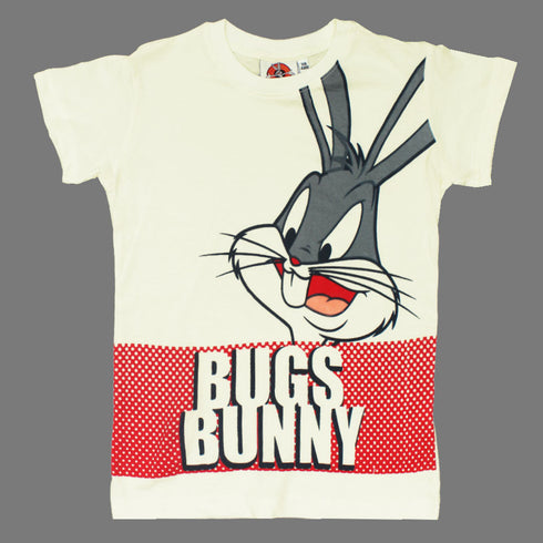 Bugs Bunny Unisex Off White Premium Cotton Soft Tshirt