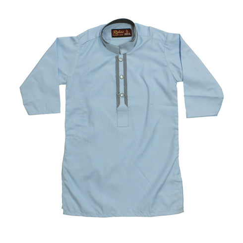 ROBAS Cotton Styled Button Patti Light Blue Shalwar Kameez Full Suit