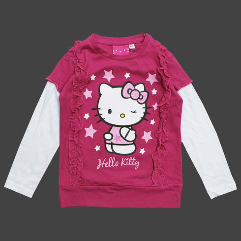Hello Kitty Frill Pink Girls 2 Piece Premium Cotton Set