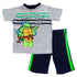 Turtle UP Heather Grey and Blue Boys 2 Piece Set