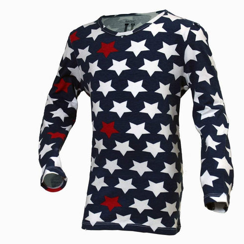 Blue star print girls tshirt