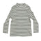 NUTMEG Disco Grey Stripes Girls premium Cotton High Neck