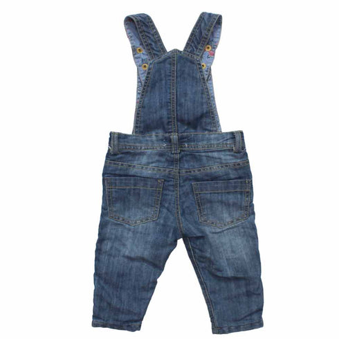 ZY Baby Warm Denim Girls Full Dungaree