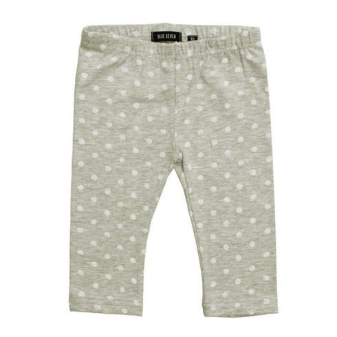 BLUE SEVEN All over Polka Dots Heather Grey Girls Capris