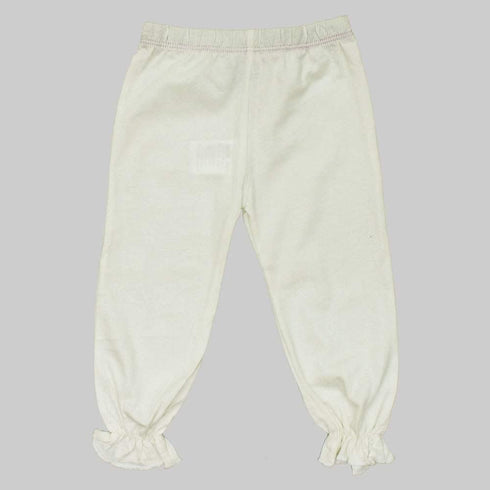 LUPILU Apple applique Off White 2 piece Girls Night Suit Set