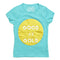 TWENTY4 Good as Gold Premium Cotton Glitter Print Girls Blue Tshirt