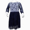 Navy blue flower net dress