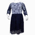 Navy blue flower net dress