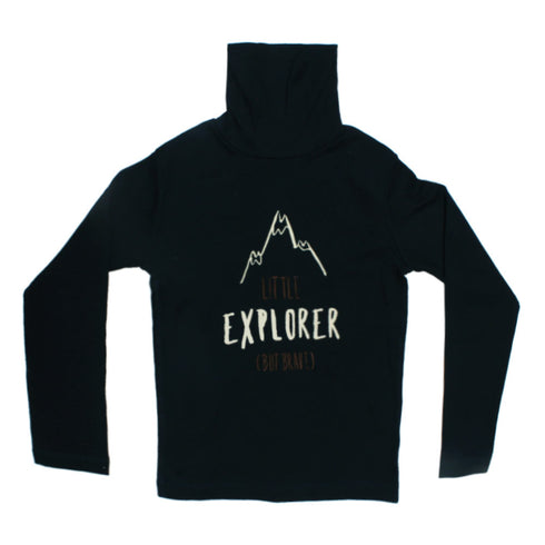 KIABI Explorer Navy Blue Boys Premium Cotton High Neck