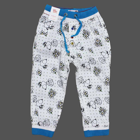 DPAM All over Snoopy White Unisex Adjustable Waistband Woven Trouser