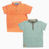 NEXT Cut Label Boys Light Blue and Orange Boys Cotton 2 Piece Polo Bundle