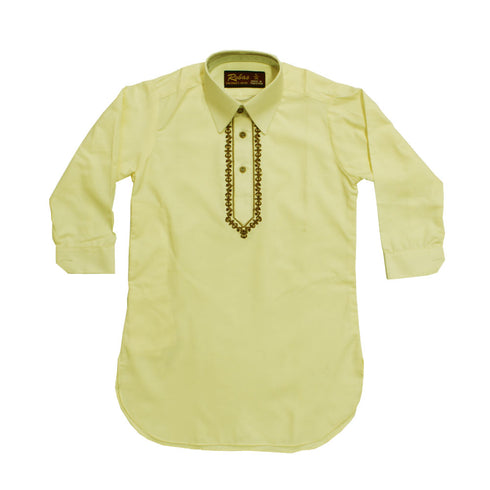 ROBAS Cotton Machine Embroidered Cream Colour Shalwar Kameez Full Suit