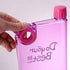 Do Your Best Pink Note Book Flat Water Bottle