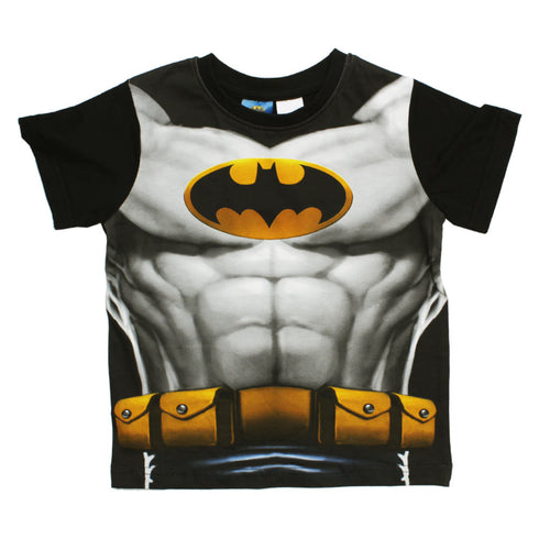 BATMAN Chest Print Premium Cotton Black Boys 2 Piece Set