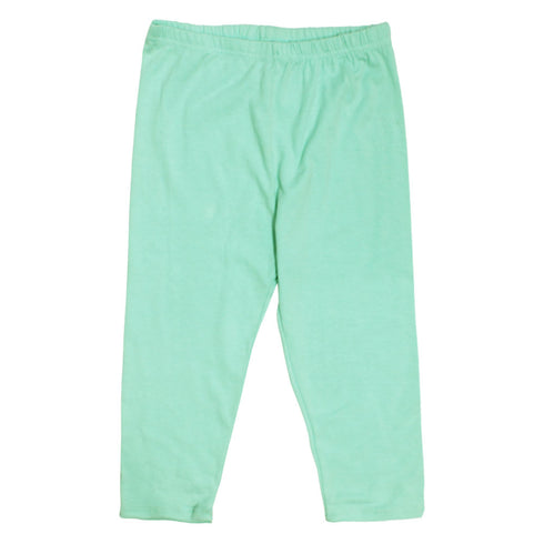 YOUNG HEART Light Green Girls Cotton Capri