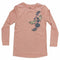 FnF Embroidered Flowers and Butterflies Girls Pink Premium Cotton Tshirt
