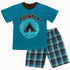 Air Walk Boys Blue Cotton Tshirt Set