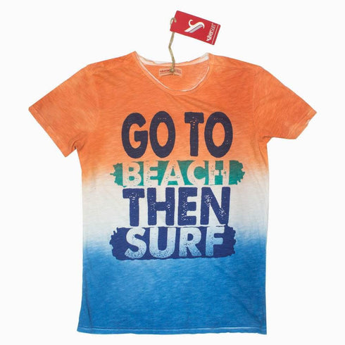SILVERSUN Go to Beach Orange Shades Boys Tshirt