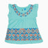 Okaidi Rubber Print Light Blue Girls Cotton 2 Piece Set