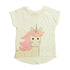 Cotton ON Kids Unicorn Glitter Print Premium Cotton Girls Off White Tshirt
