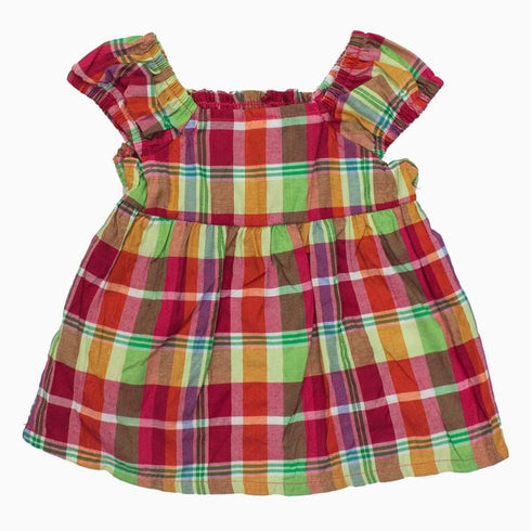 Girls Woven Multi Colour Checks 2 piece Set