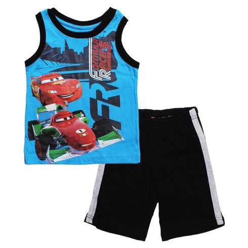 DISNEY Formula Racers Blue and Black Boys 2 Piece Set