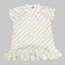 BFL Multi Colour Polka Dots Print White Cotton Girls Frill Long Tshirt