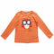 JBC Owl Giggle Glitter Print Girls Orange Premium Cotton Tshirt