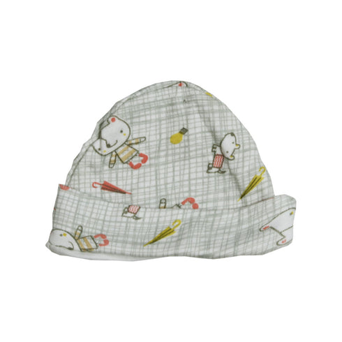 BONJOUR BABE Cat Print White Cotton 5 Piece Sets