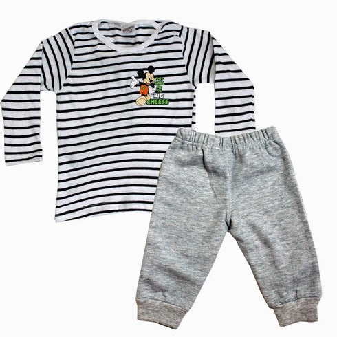 Disney Mickey mouse Stripes Set Grey Trouser