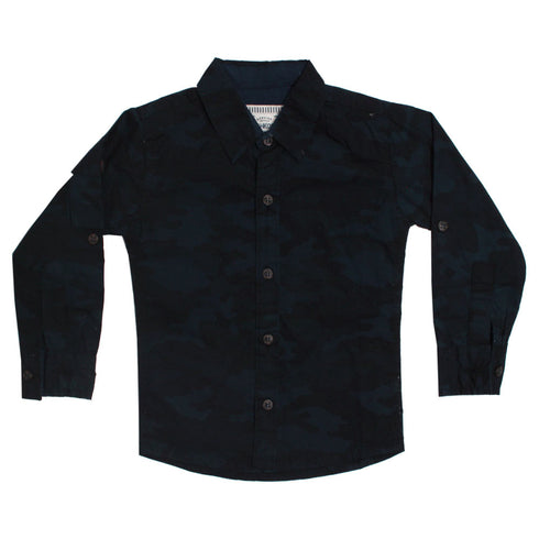 OSHKOSH Camouflage Blue Premium Cotton Casual Winter Shirt