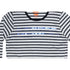 KIDS Blue Stripes Sequins Blue And White Girls Premium Cotton Tshirt