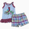 Young Hearts Bird Frock with multi colour bottom