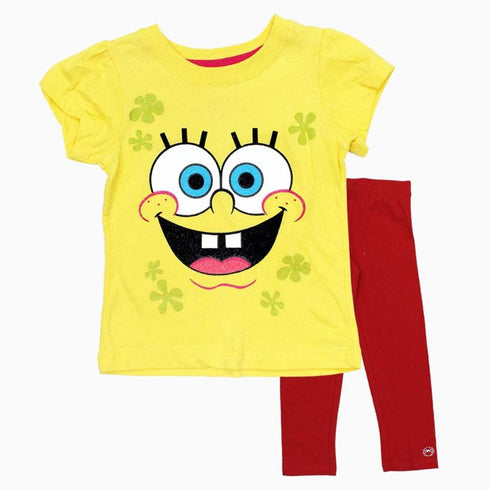 SpongeBob Girls Face print 2 piece Set