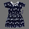 Gee Gee All Over Bird Print Navy Blue Premium Poly Cotton Dress