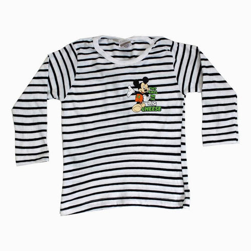Disney Mickey mouse Stripes Tshirt Dark Grey Trouser