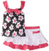 Young heart Black & Pink flower frock