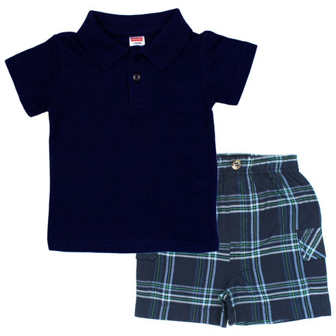 Fisher Price Navy Blue Polo 2 Piece Set