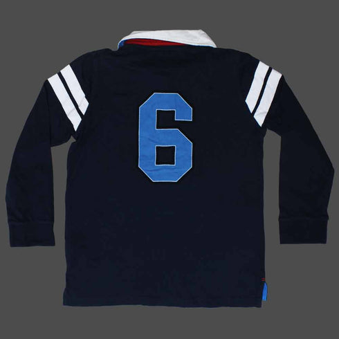 FUZARKA Boys Heavy Cotton Navy Blue Rugby Polo