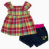 Girls Woven Multi Colour Checks 2 piece Set