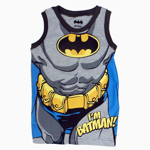 BatMan Chest Print Boys Black 3 piece Set