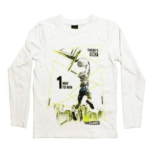 CHAPTER YOUNG One Way Basket Ball Premium Cotton Boys Tshirt