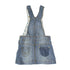 ZY BABY Star And Heart Blue Girls Denim Dungaree