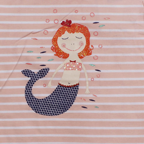 KIDS Fish Girl Baby Pink Girls Premium Cotton Tshirt