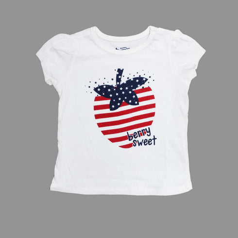 Berry Sweet Girls White Glitter Print 2 Piece Set