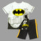 BatMan Chest Print White Boys Premium 2 Piece Set