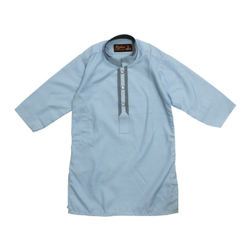 ROBAS Cotton Styled Button Patti Light Blue Shalwar Kameez Full Suit